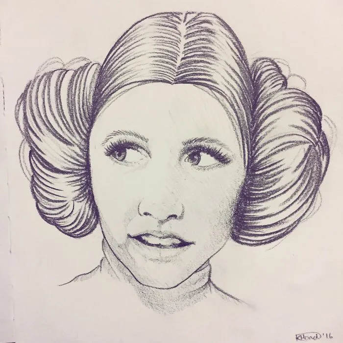 290 Touching Tributes To Late Carrie Fisher By Artists Around The World