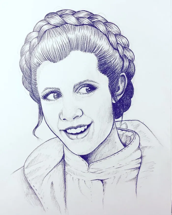 290 Touching Tributes To Late Carrie Fisher By Artists Around The World