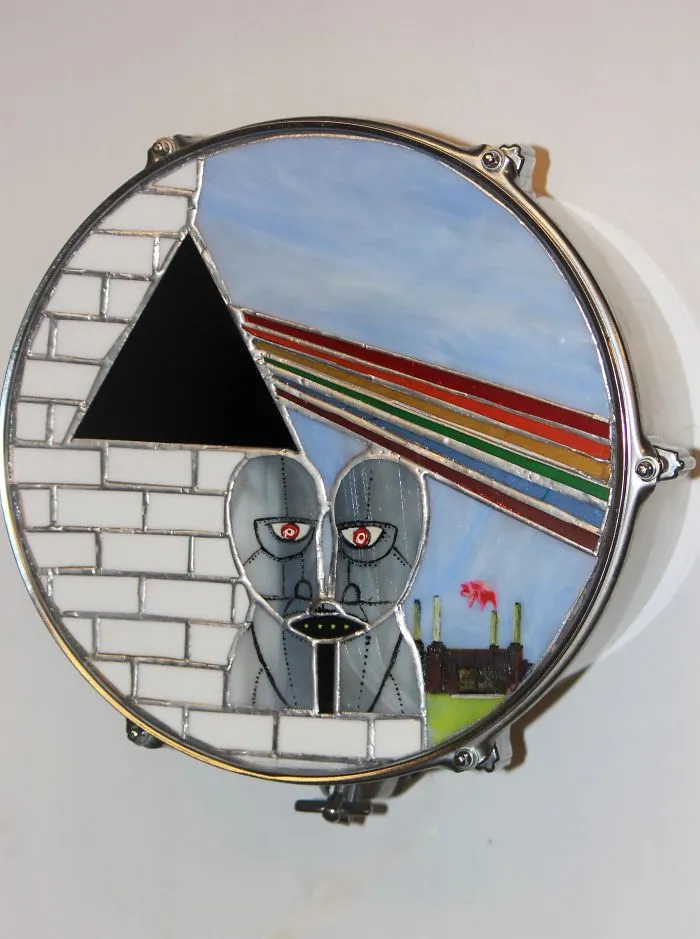 I Make Old Instruments Into Funky Stained Glass Lamps!