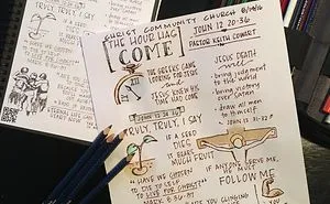 I Learned Visual Notetaking By Doing Sermon Sketchnotes.
