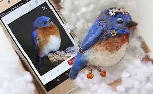 I Use Pictures Of Actual Birds To Felt Brooches With Character