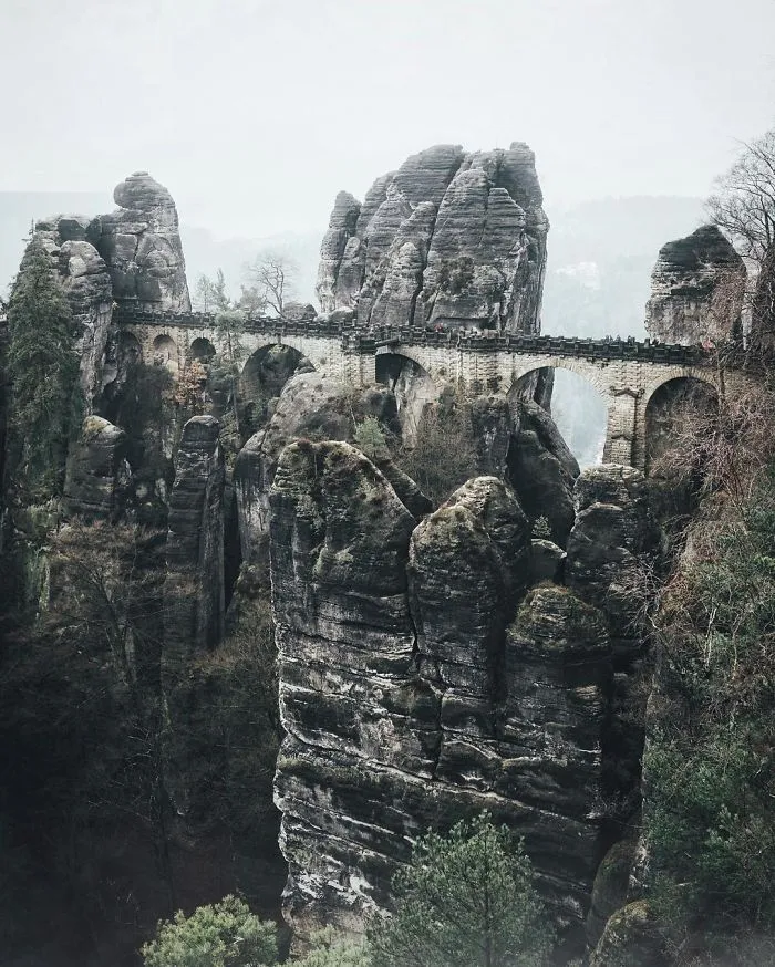 The Bastei, Elbe Sandstone Mountains, Germany