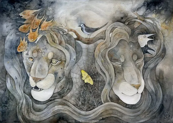Surreal Animal Illustrations Evoking Forest Spirits