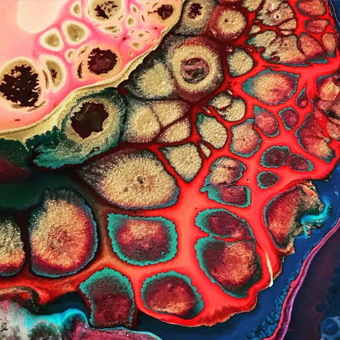 "Cell Paintings" Created With Acrylic