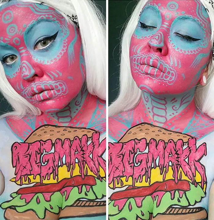Comic And Anime Inspired Works By A Self-Taught Body Painter