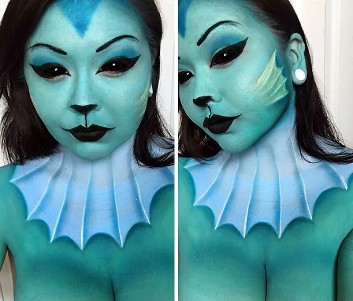 Comic And Anime Inspired Works By A Self-Taught Body Painter