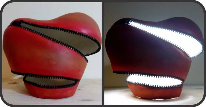 Unzipped Heart Lamp Using A Balloon