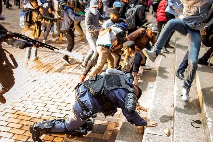 Kneeling Policeman