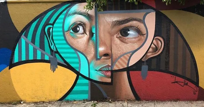 Spanish Artist Creates Picasso-Inspired Murals Combining Cubism With Realism