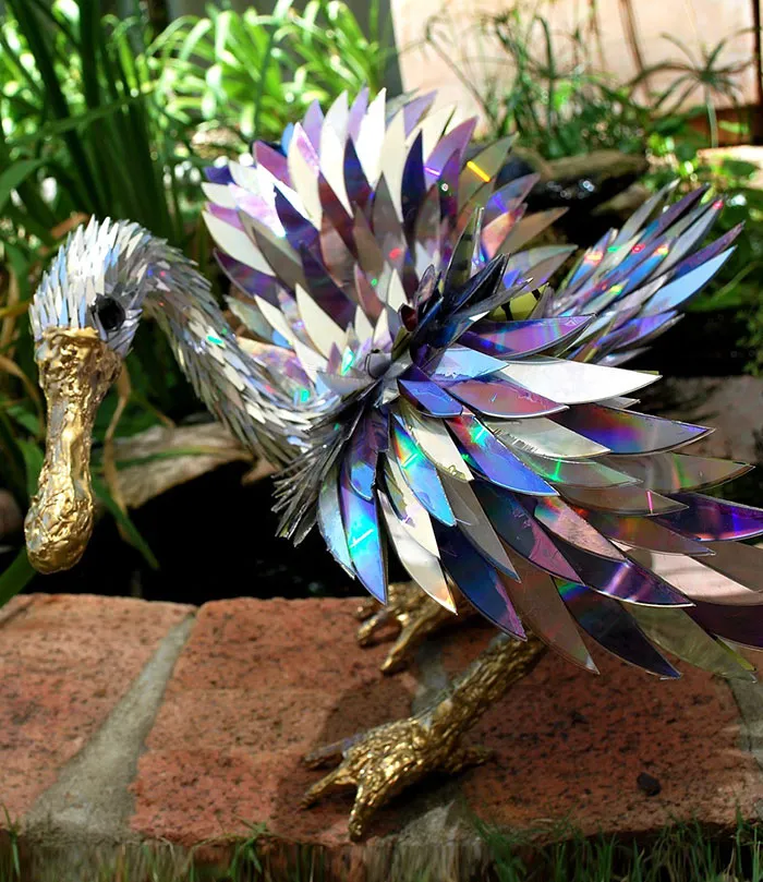 Artist Turns Old CDs Into Amazing Sculptures Instead Of Throwing Them Away