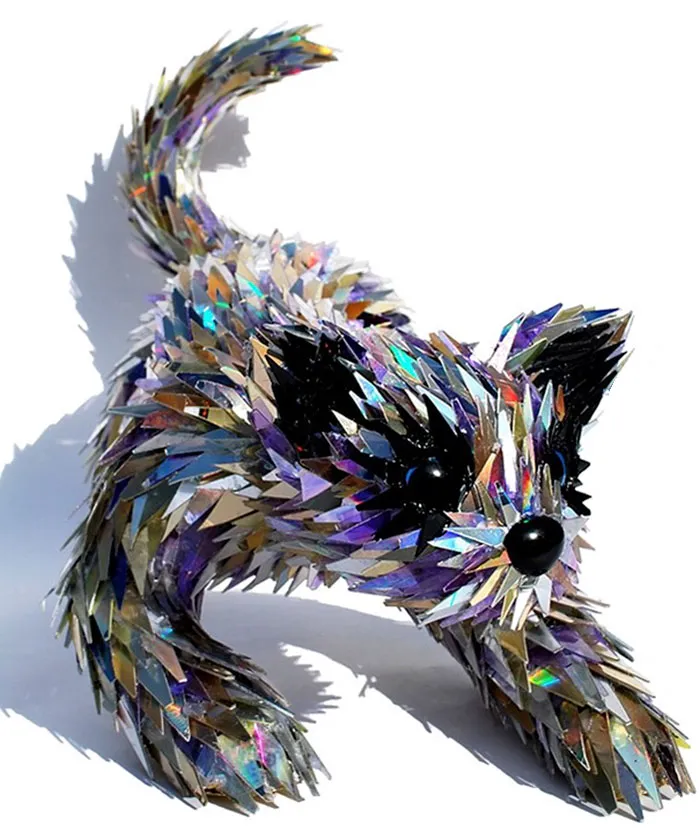 Artist Turns Old CDs Into Amazing Sculptures Instead Of Throwing Them Away