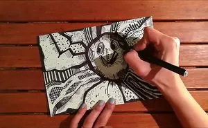 Doodling Over My Son's Doodle, Part 2! :)