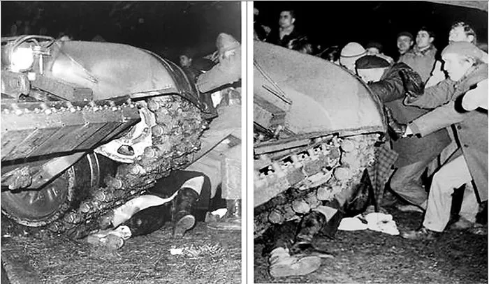 1991, 13th Of January. Four Men Stop The Soviet Tankby Their Own Hands.