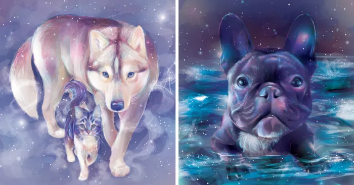 I Draw Digital Pet Portraits That Are Out Of This World