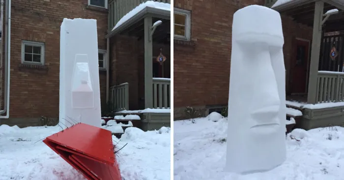 How To Make A Giant 8' Snow Sculpture
