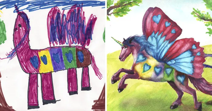 Custom Kid Art Transforms A Child's Drawing Into Pure Magic