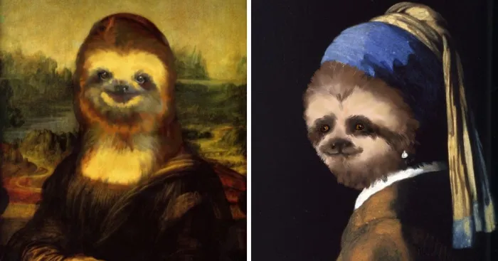 I Gave Sloth Faces To Famous Artists
