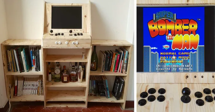 We Built A Wooden Arcade Machine For Our Living Room