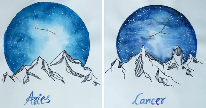 I Painted Zodiac Sign Constellations