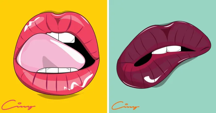 I Created These Illustrations Of Juicy Lips