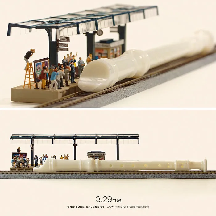246 Fun Miniature Dioramas By Japanese Artist Who's Been Creating Them Every Day For 5 Years
