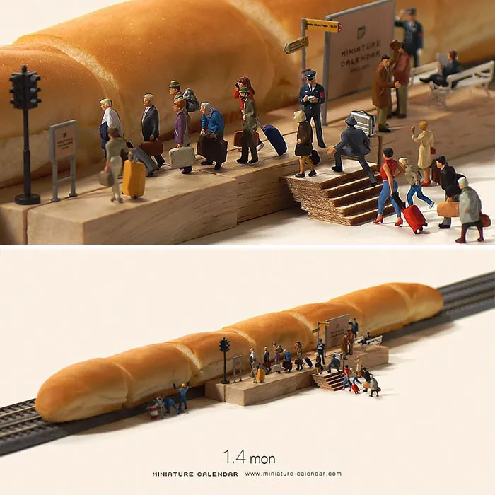 246 Fun Miniature Dioramas By Japanese Artist Who's Been Creating Them Every Day For 5 Years