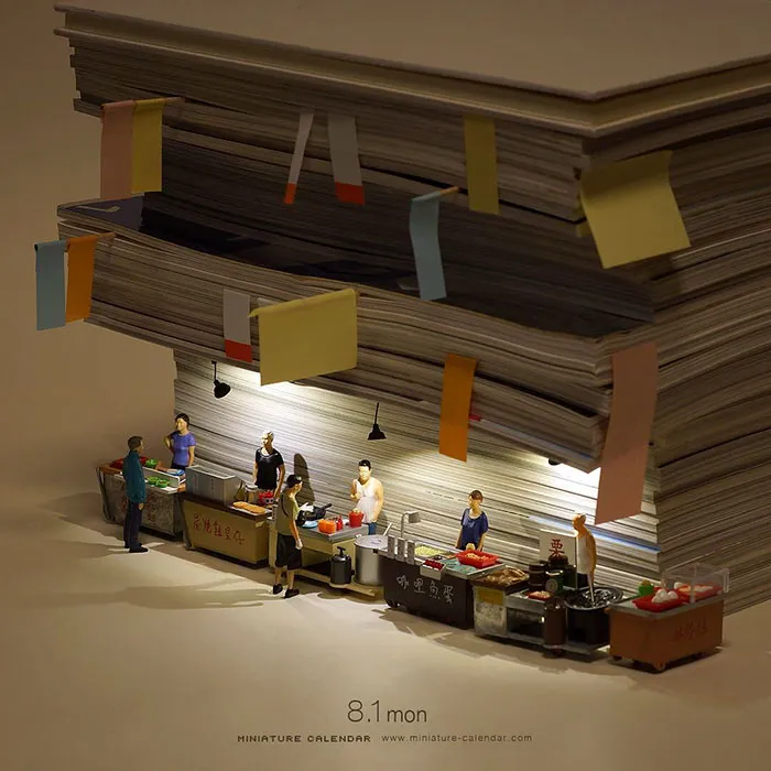 246 Fun Miniature Dioramas By Japanese Artist Who's Been Creating Them Every Day For 5 Years