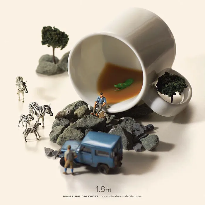 246 Fun Miniature Dioramas By Japanese Artist Who's Been Creating Them Every Day For 5 Years