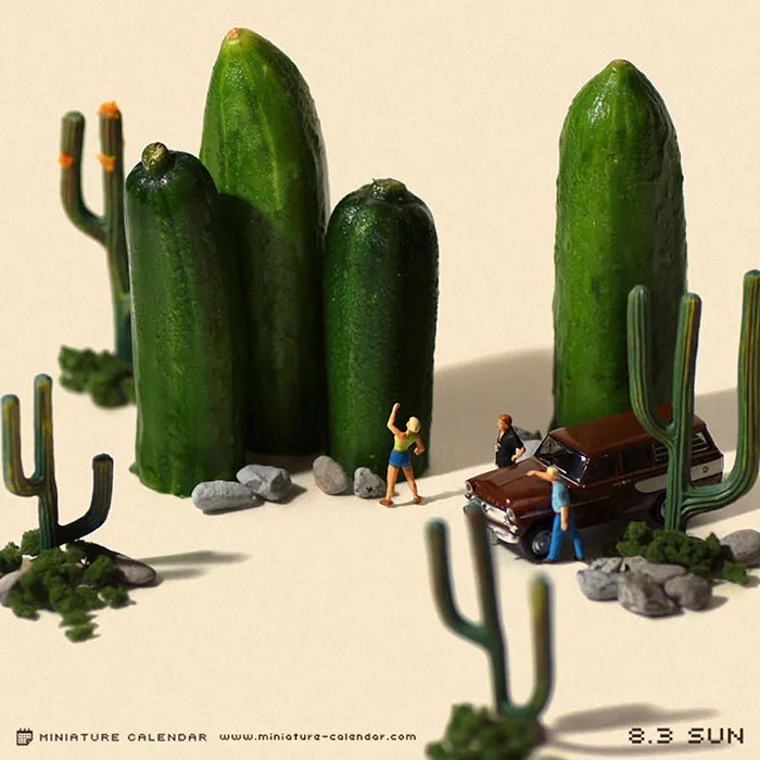 246 Fun Miniature Dioramas By Japanese Artist Who's Been Creating Them Every Day For 5 Years