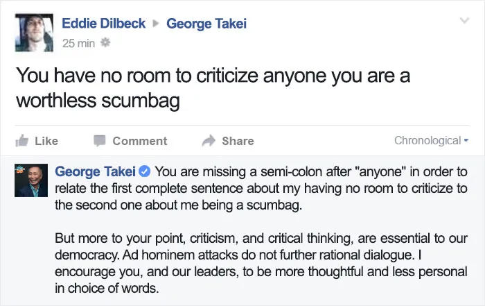 28 Of The Most Savage Comebacks By George Takei