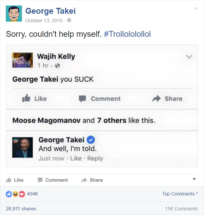 28 Of The Most Savage Comebacks By George Takei