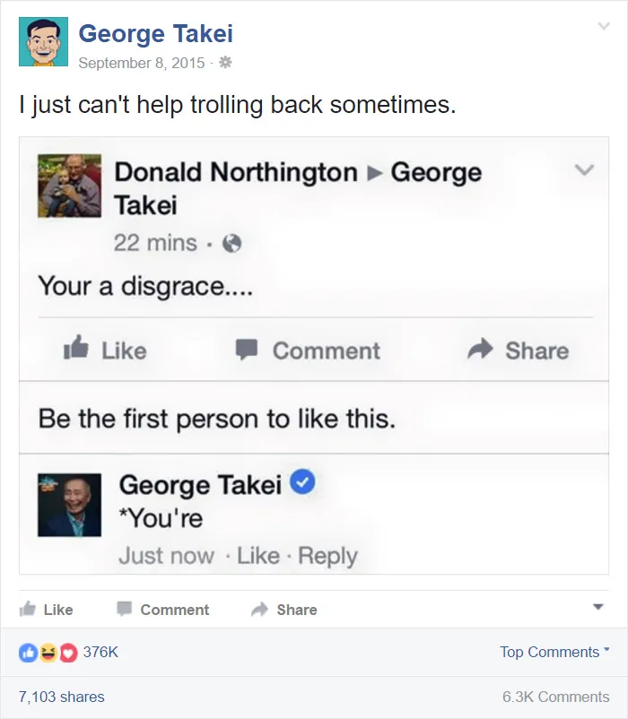 28 Of The Most Savage Comebacks By George Takei