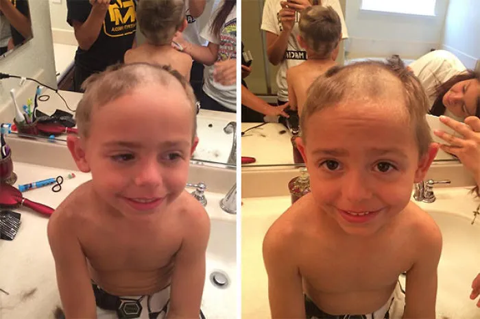 Justin Cut His Own Hair