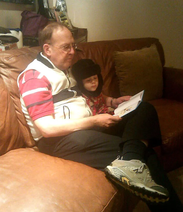 My Dad Told My Son To Get Ready For A Bedtime Story Adventure, So He Grabbed His Warm Hat And A Flashlight