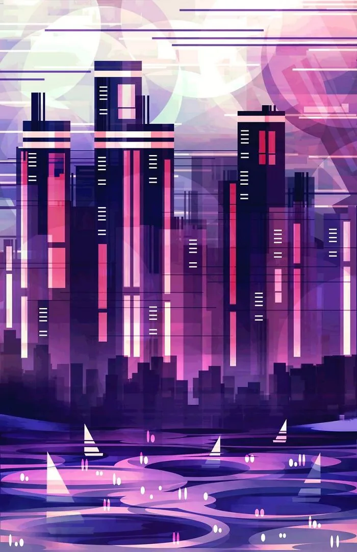 Geometric Cityscapes And Landscapes By Illustrator Scott Uminga