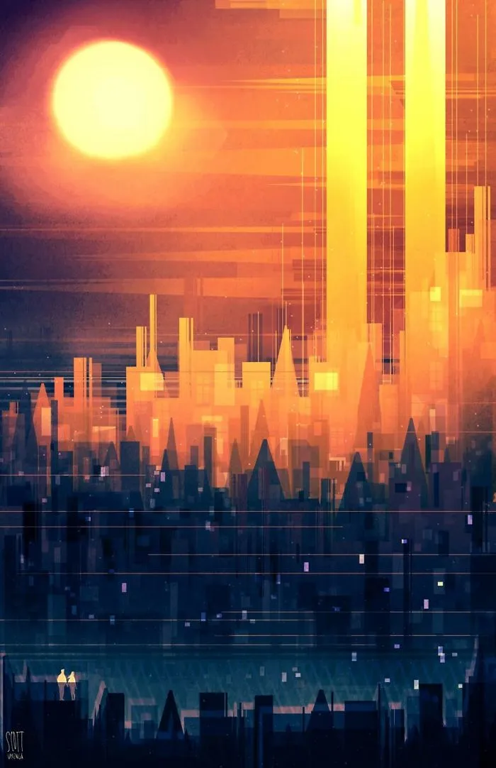 Geometric Cityscapes And Landscapes By Illustrator Scott Uminga