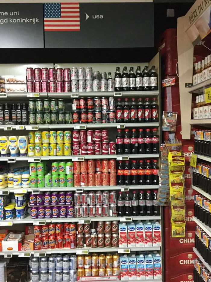 Belgian Grocery Store's American Section Is Just Pop And Guac Mix