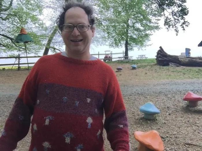 Guy Makes Sweaters Of Places And Then Photographs Himself In Those Places
