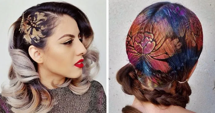 Hair Stencil Art