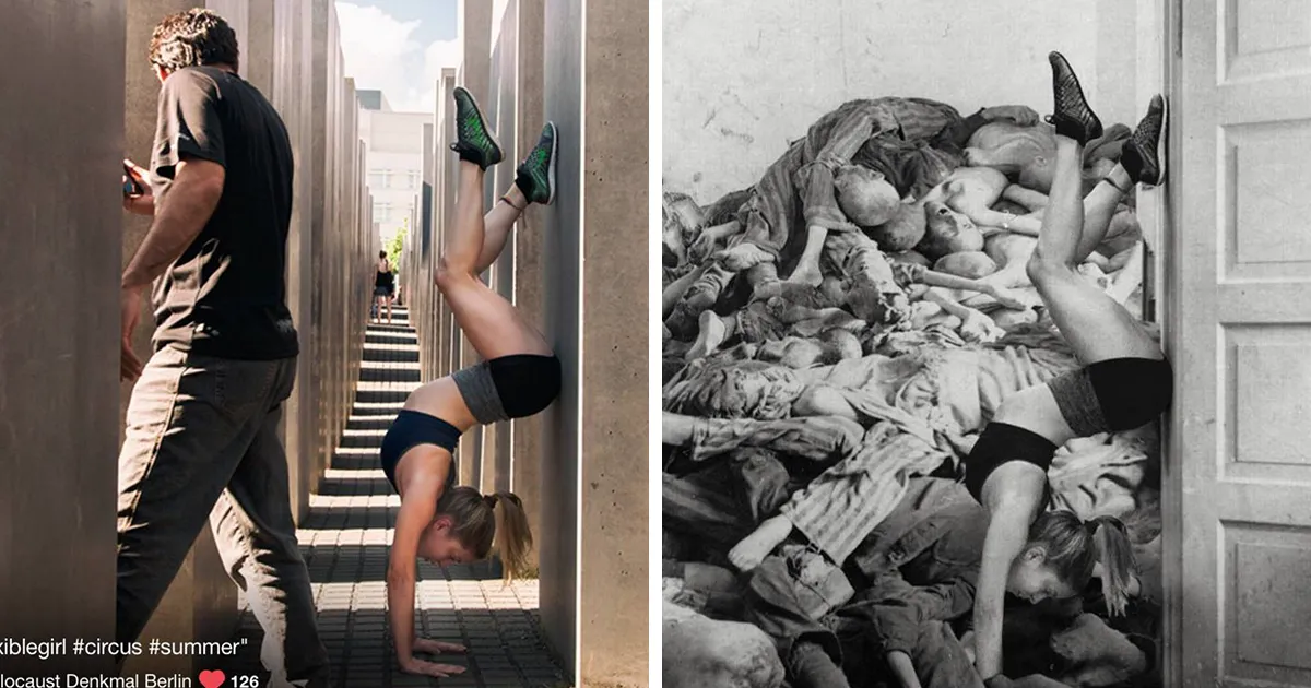 Este artista avergüenza a los turistas que se hacen fotos irrespetuosas en el Monumento del Holocausto en Berlín (NSFW)