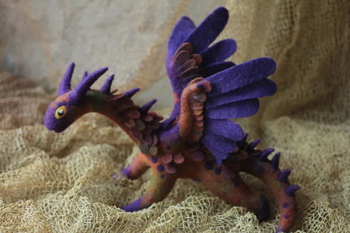 Felt Dragons By Russian Artist Alena Bobrova
