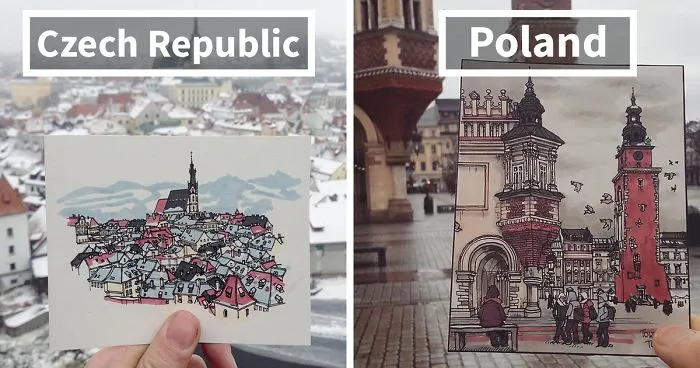 I'm Currently Backpacking Through Europe And Drawing Each City I Pass Through