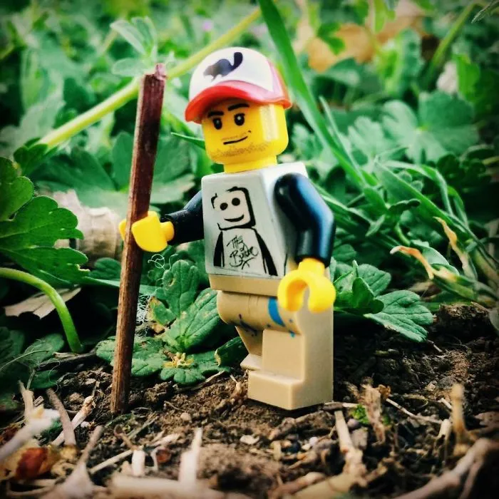 Lego Figures Out For A Walk