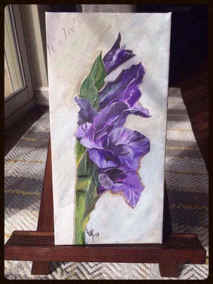 My Realistic Gladiolus Painting