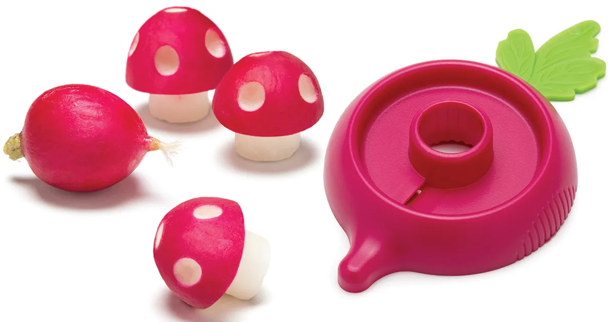 Este utensilio de cocina crea setas de Super Mario con rábanos