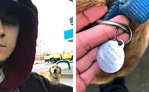 Man Finds A 'Lost' Dog, Tries To Help Until He Reads The ID Tag
