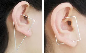 Minimalist Geometric Earrings That Create A Beautiful Illusion When You Put Them On