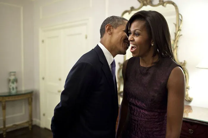The President Doing Some Gossip With His Wife