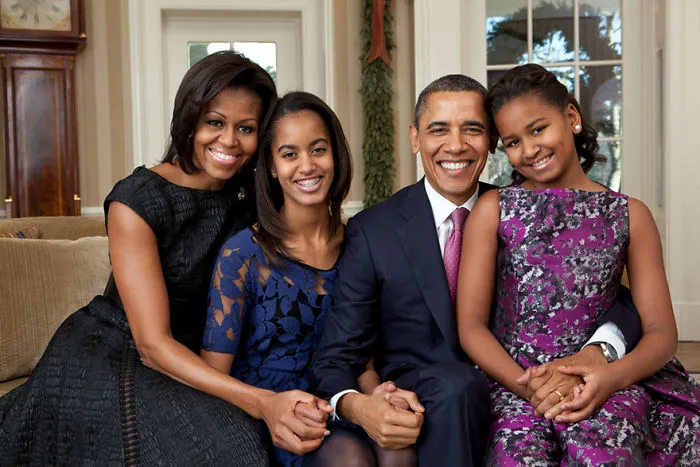 Cute Family Portrait in the Oval Office