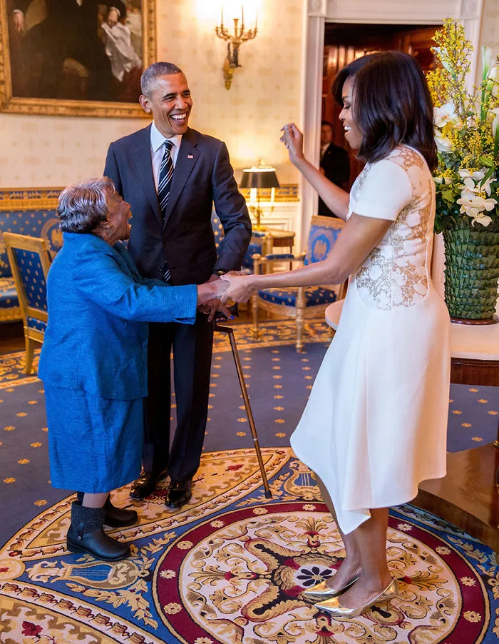 Michelle Obama Dancing With 106-year-old Virginia Mclaurin